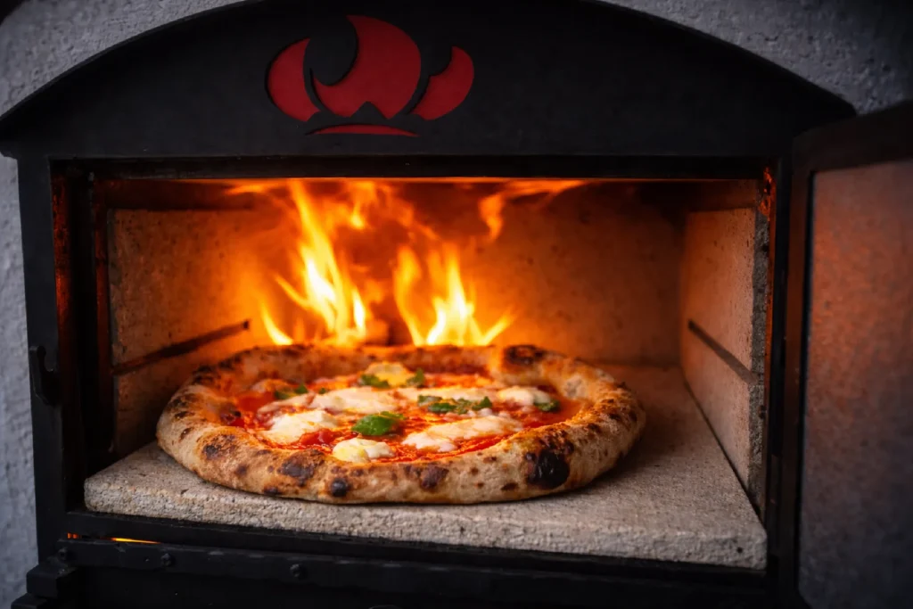 Pizza baking in a Tynker oven