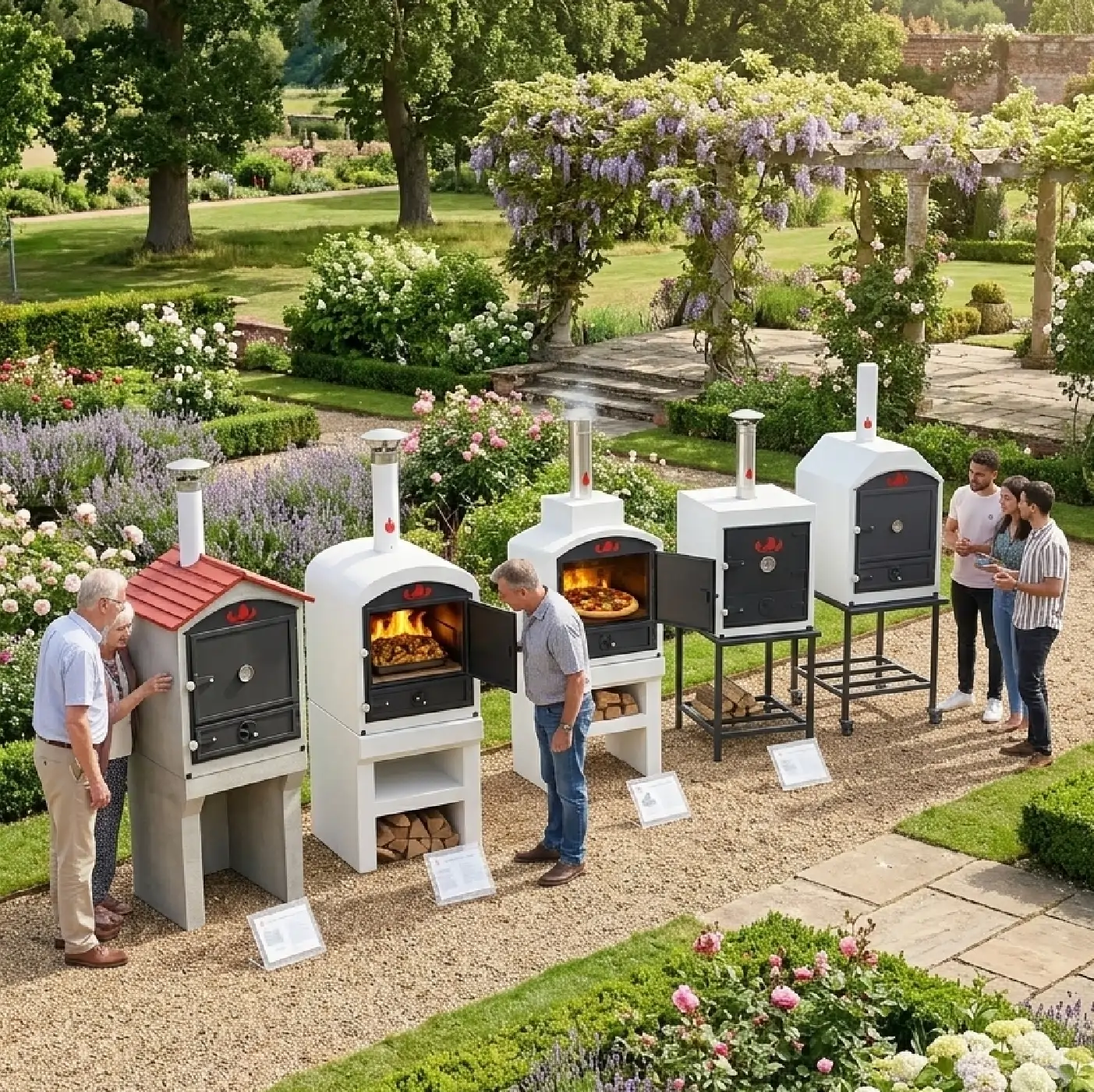 Tynker heat-storage ovens in a display space
